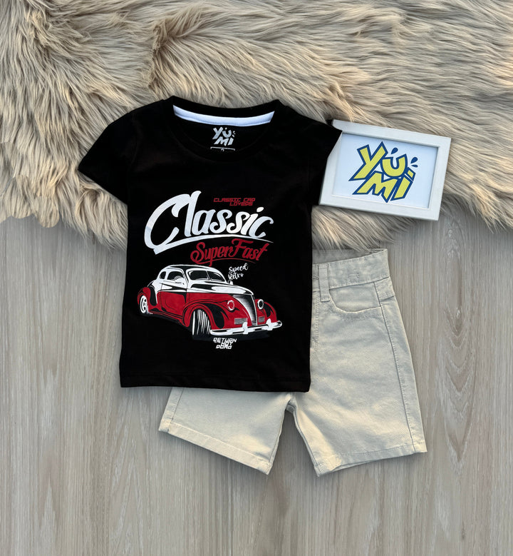 Super Classic car Tshirt and shorts pair in pakistan