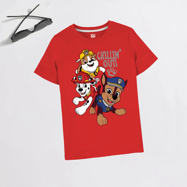 Chill Out in Style with Our Kids’ Paw Patrol Red T-Shirt