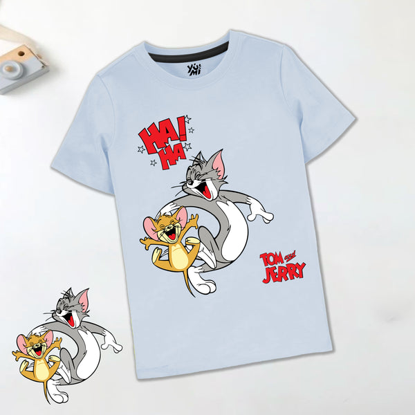 Laugh Out Loud with Kids' Tom and Jerry Sky Blue T-Shirt