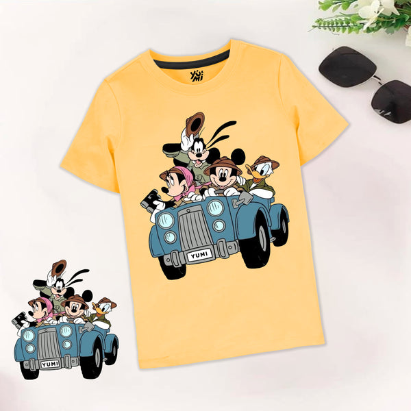 Kids peach T-shirt with Disney Characters 