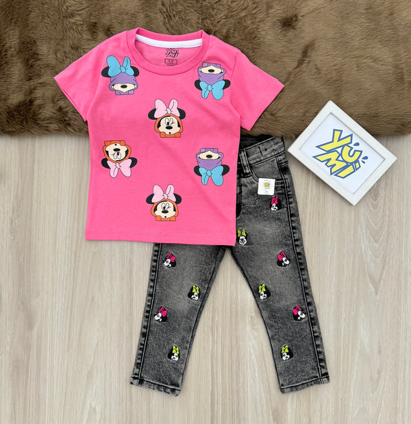 Girls' Minnie Jeans and T-shirt pair