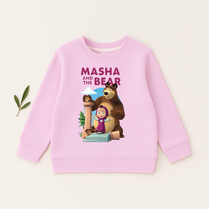 Pink Masha and The Bear Girls Sweatshirt