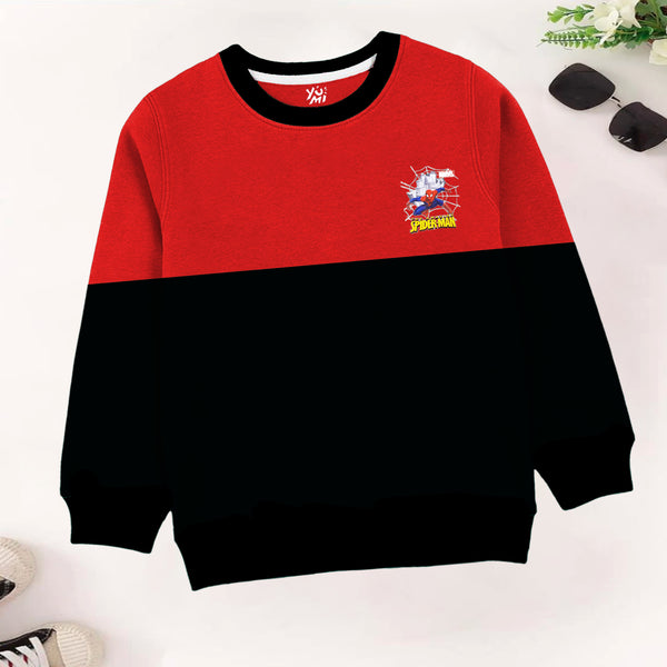 Kids Red and Black Sweatshirt with Stylish Design