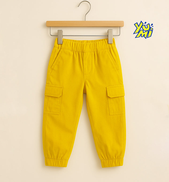 Kids yellow cargo trouser 