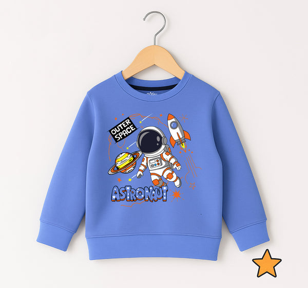 Sky Blue Astronaut Sweatshirt for Kids
