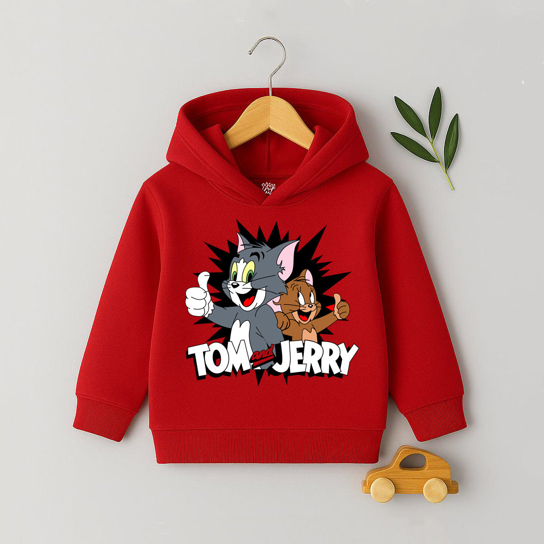 Tom Jerry Red Kids Hoodie YUMI PK tom-jerry-red-kids-hoodie-yumi-pk