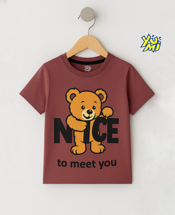 Nice to Meet You Bear Kids T-Shirt