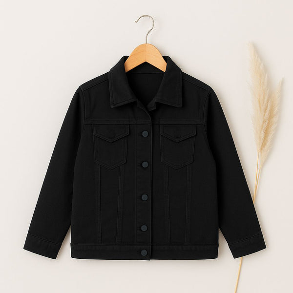 Stylish Black Winter Jacket for Kids – Stretch | Winter