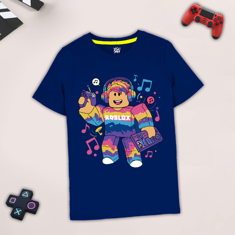 Roblox Gamer Navy T-Shirt for Kids1