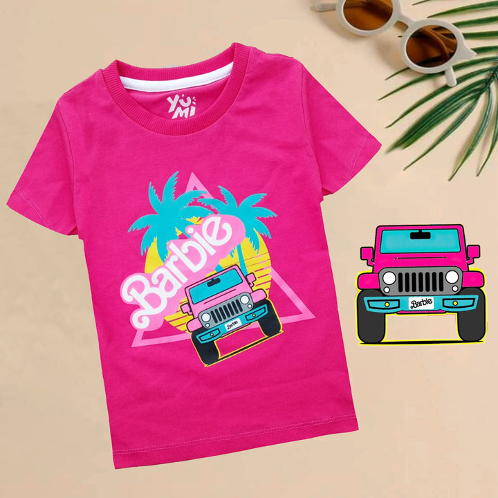 Barbie Pink T-shirt for girls in pakistan