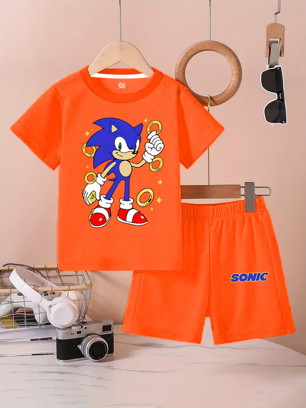 Kids Sonic T-shirt and shorts 