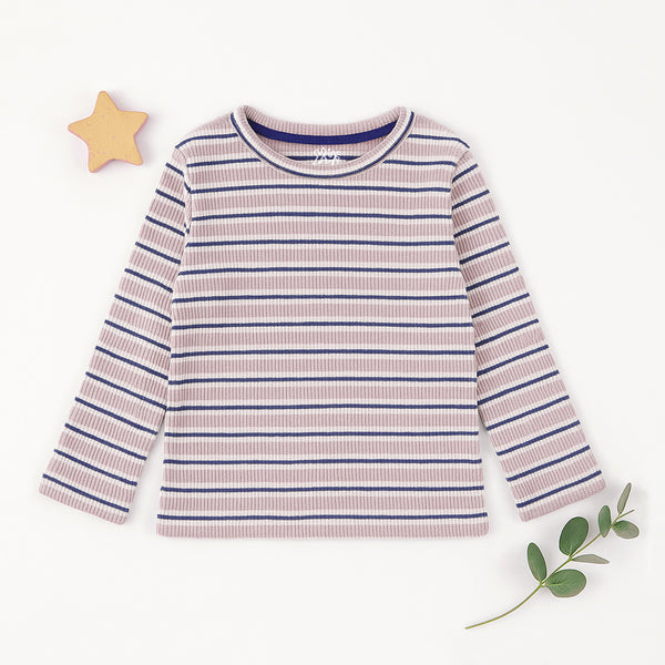 Striped full-sleeve thermal shirt for boys 