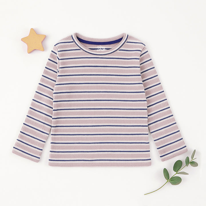 Striped full-sleeve thermal shirt for boys 