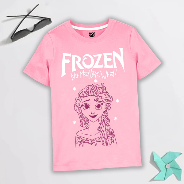 Girls pink frozen T-shirt