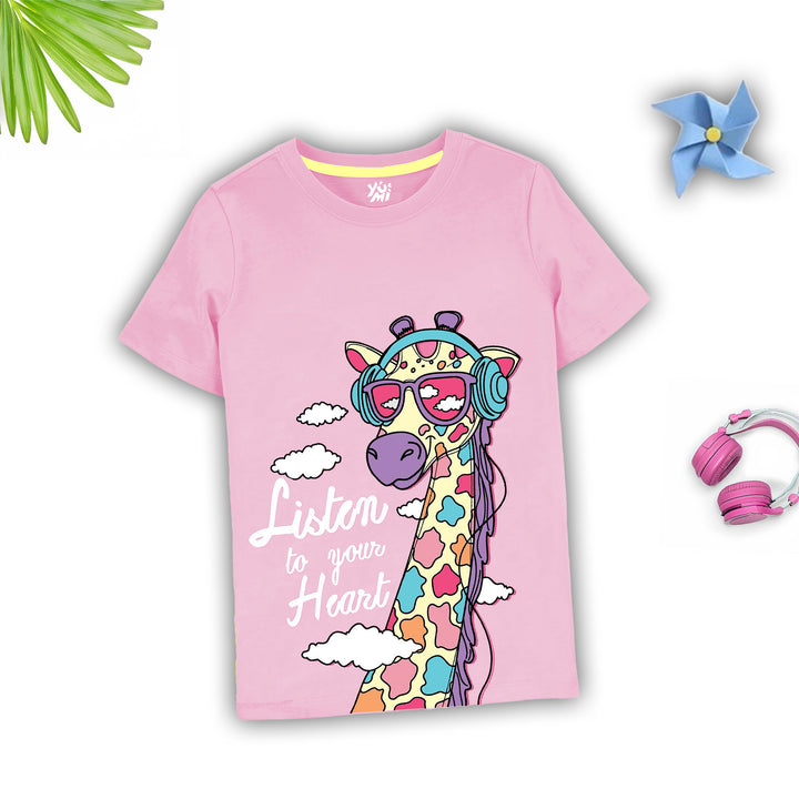 Colorful Giraffe Graphic Tee for Kids - Inspire Creativity - YUMI.PK