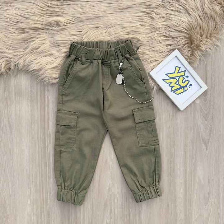 green cargo trouser for girls and boys