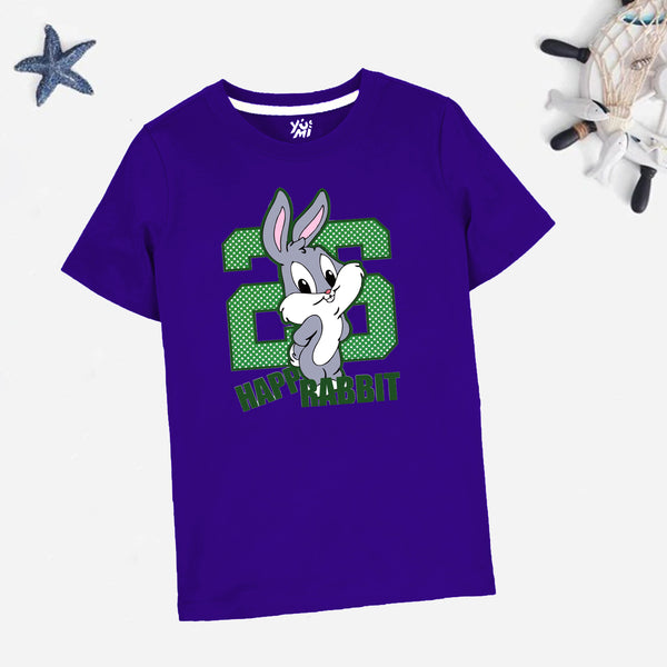 Happy Rabbit Royal Blue Kids T-Shirt - YUMI.PK