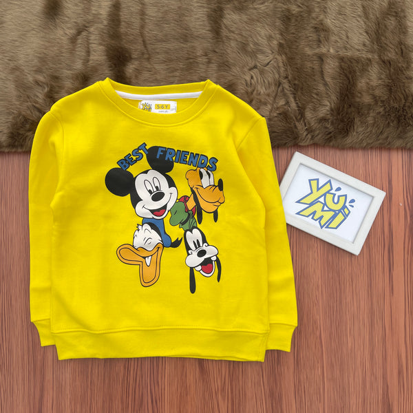 Yellow Mickey and Friends "Best Friends" Sweatshirt