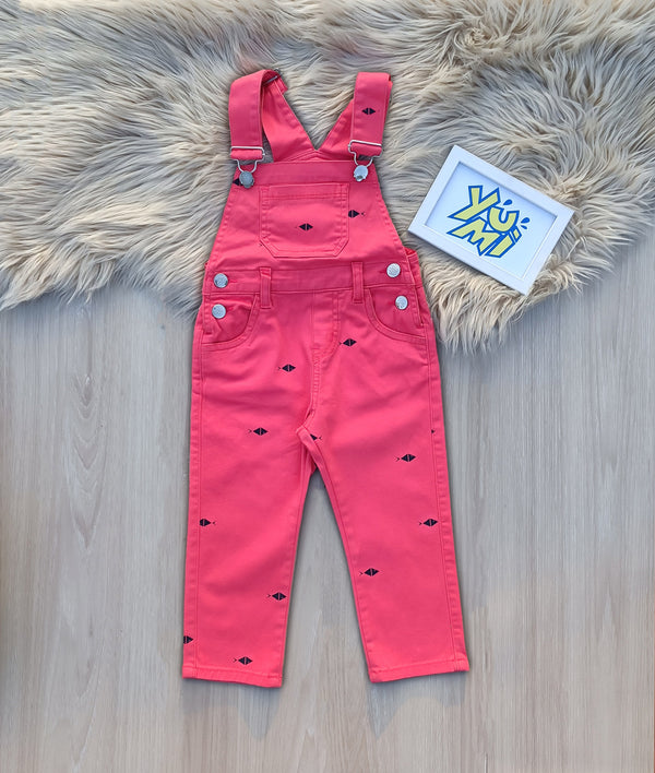 Pink romper dungaree for girls