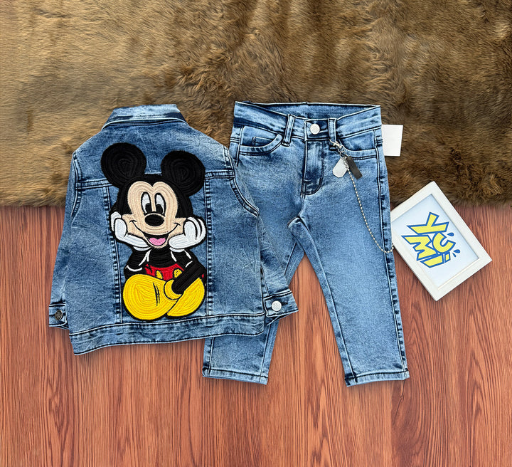 kids denim jacket set