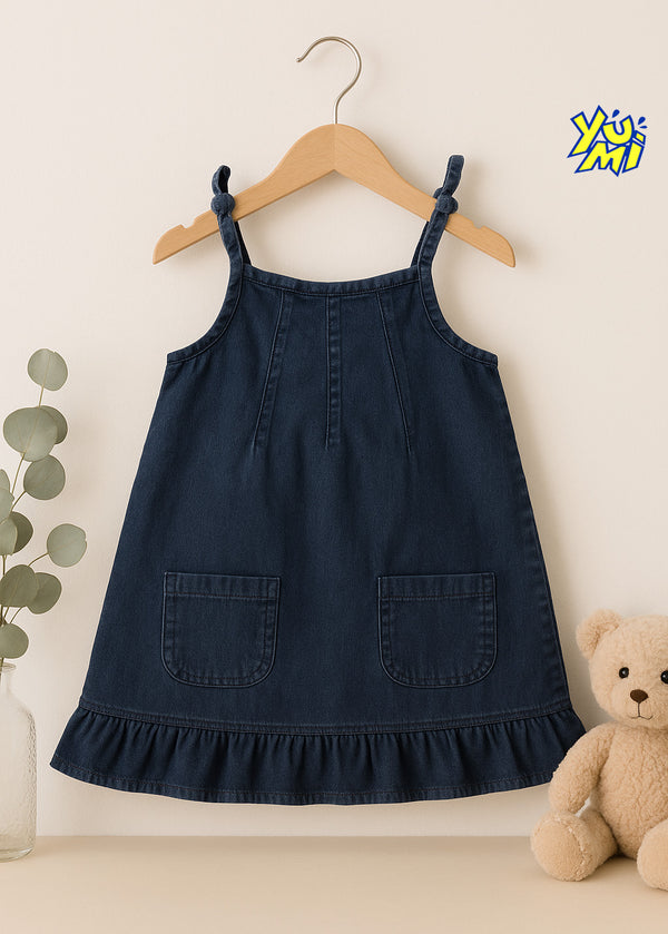 Lightweight Summer Girls'  Blue Denim Frock