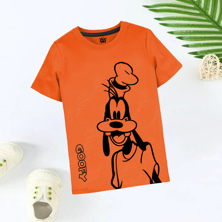 Goofy Fun! Kids Orange T-Shirt - YUMI.PK