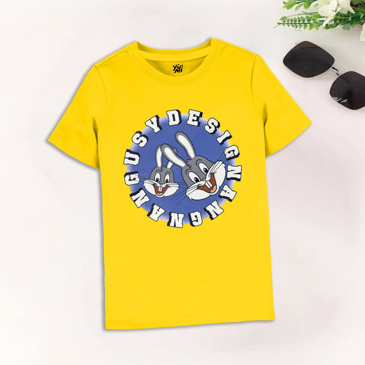 Yellow Bunny T-Shirt - For Summers - YUMI.PK