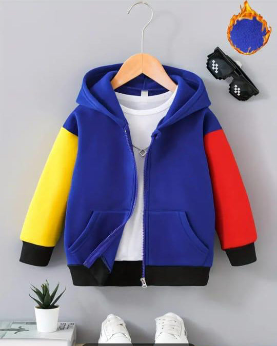 Kids Color Block Zipper Hoodie (Hoodie Only)