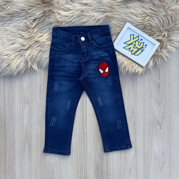 Boys-Spiderman-logo-jeans