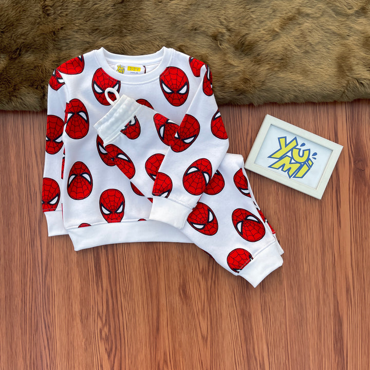 Spiderman Print Sweatshirt & Matching Trouser Set