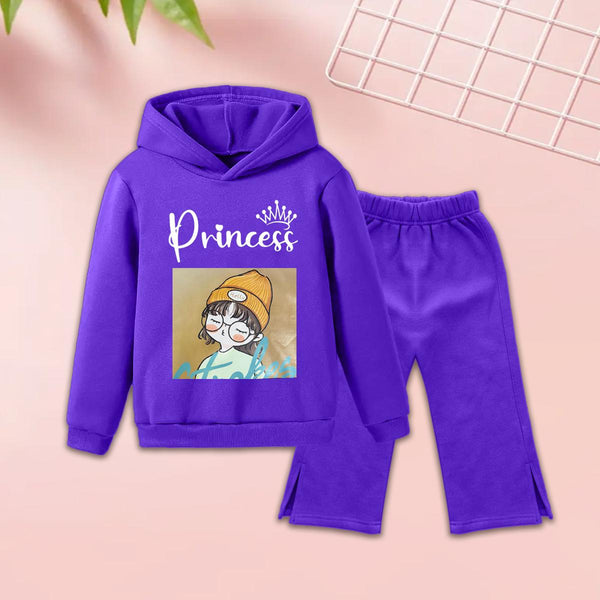 girls princess hoodie set