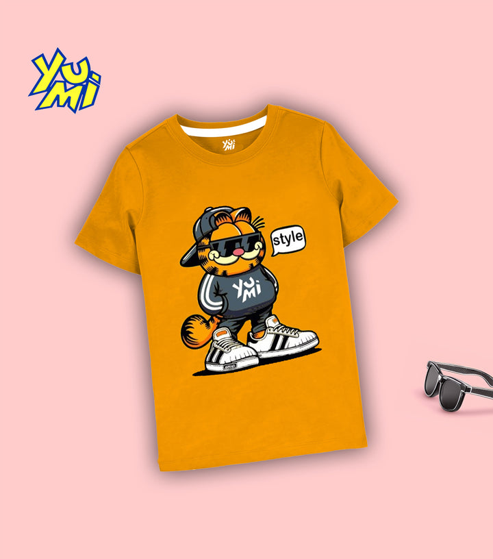 Style with YuMi’s Mustard Kids T-Shirt - YUMI.PK