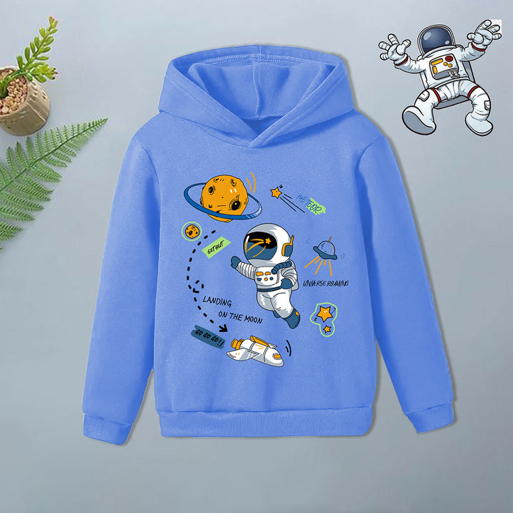 Sky Blue Astronaut Hoodie for Kids