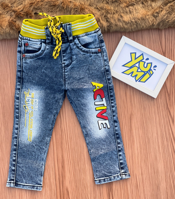 Stay Active in Style with Colorful Printed and Embroidered Kids Jeans