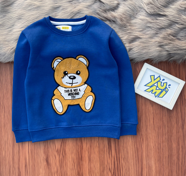 Moschino Teddy Magic: Royal Blue Sweatshirt for kids