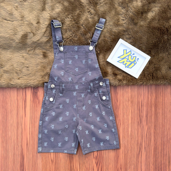  Kids Pineapple Print Shorts Dungaree