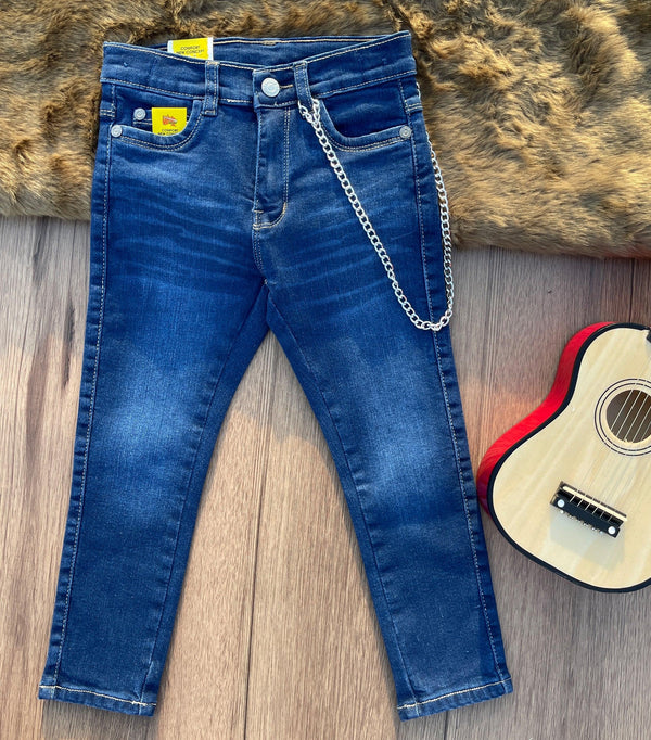 denim jeans for boys with chain 